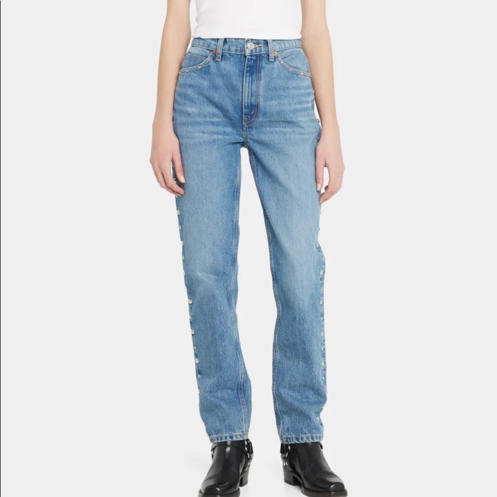 RE/DONE 70s straight studded jeans